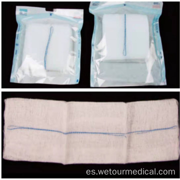 Hisopo de gasa médica de algodón estéril absorbente blanco desechable